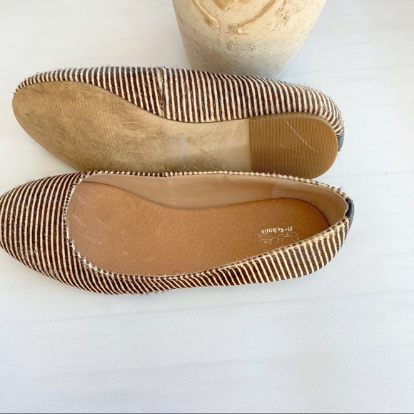 Dr. Scholls Calf hair brown stripe flats 7 - Picture 3 of 6